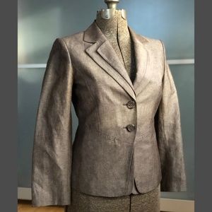 Tahari Linen Blend Lined Blazer